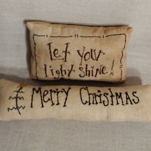Honey & Me Let Your Light Shine Pillow / Merry Christmas Pillow (Set of 2)